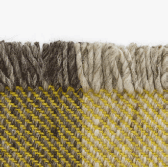 Fringe tapis en laine kvadrat sur mesure en stock
