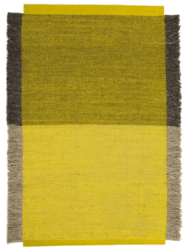 Fringe tapis en laine kvadrat sur mesure en stock