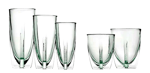 Verres Dora pale green d'Ann Demeulemester pour Serax 